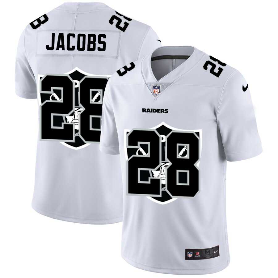 Nike Raiders 28 Josh Jacobs White Shadow Logo Limited Jersey Yhua,We sell and wholesale Nike Raiders 28 Josh Jacobs White Shadow Logo Limited Jersey Yhua on line form chian!